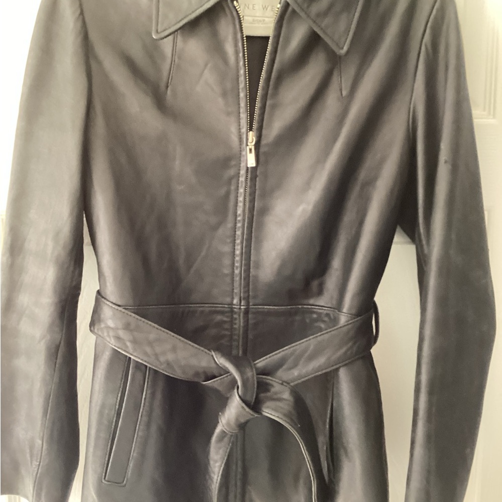 Nine West black leather jacket.